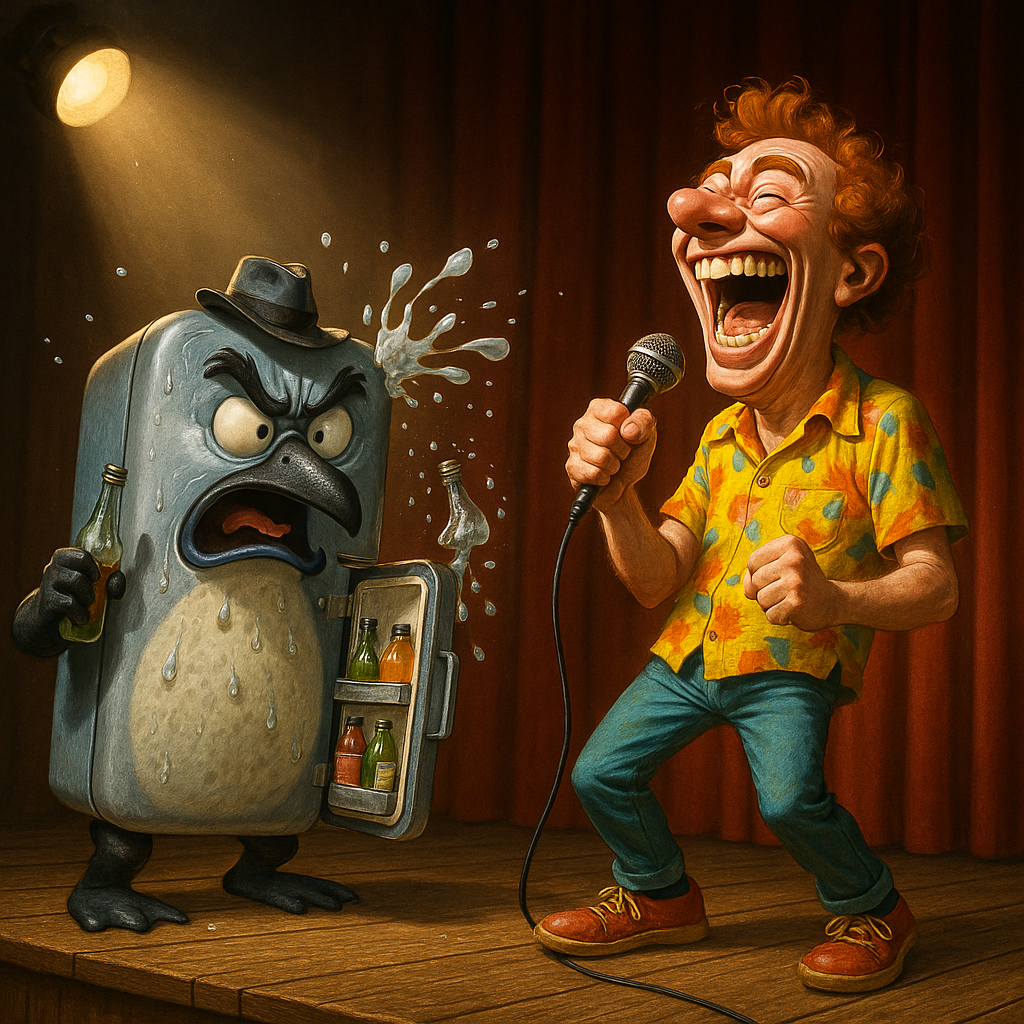Featured image for Beverage Fridge: The Penguin of the Kitchen Jungle - Comedy roast about Beverage Fridge