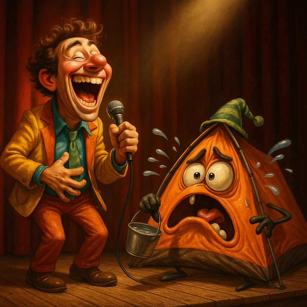 Featured image for Camping Tent: The Portable Anxiety Closet for Happy Campers - Comedy roast about Camping tent