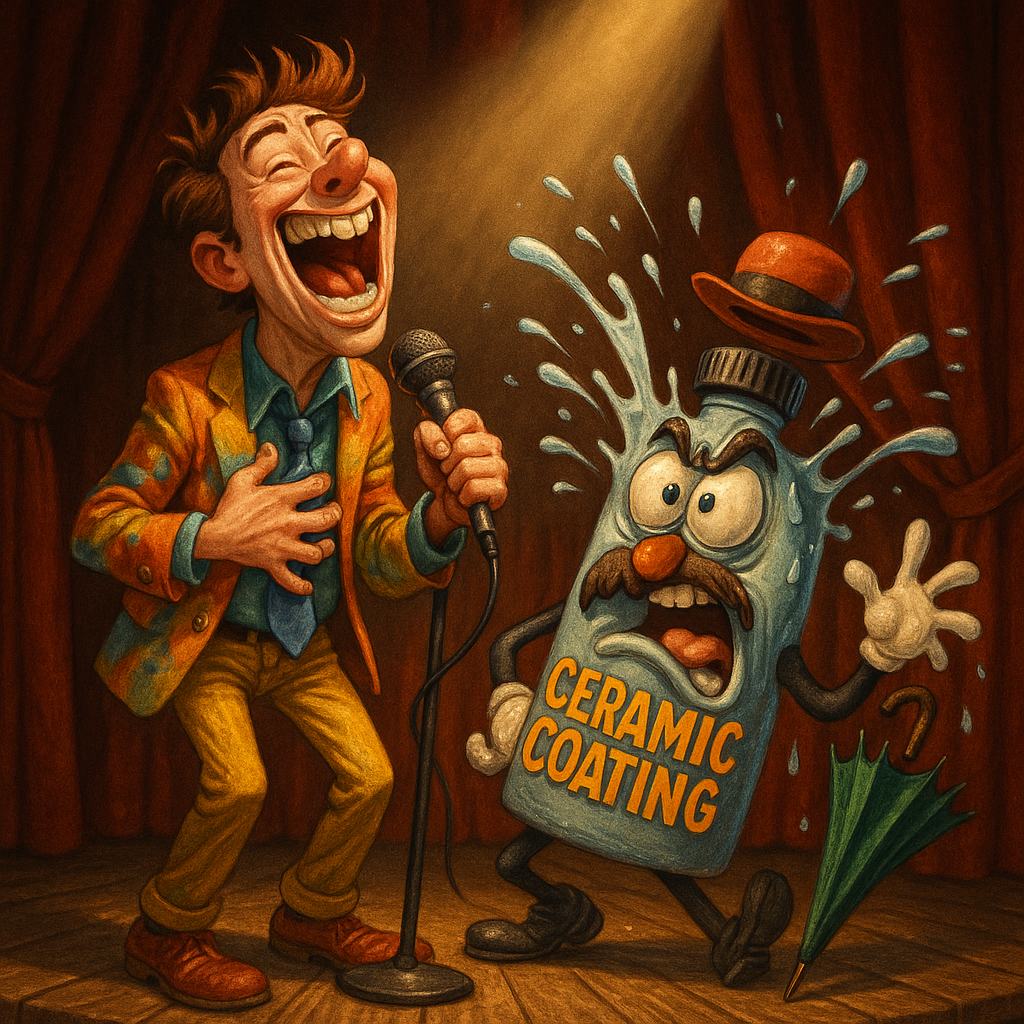 Featured image for Ceramic Coating: The Glossy Lie Your Car Tells to the Rain - Comedy roast about Ceramic coating